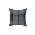 Gray Buffalo Plaid Decorative Pillow — Cozy Farmhouse Throw Cushion