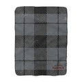 Gray Buffalo Plaid Sherpa Fleece Blanket — Cozy 'My Urban Redneck' Throw